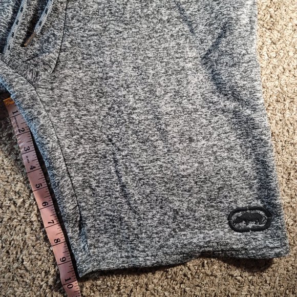 Ecko Unltd. 10" Fleece Shorts Men's Size Medium Heather Grey Below Knee - Picture 4 of 10